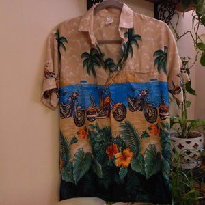 Hawaiian Palm Tropical T Shirt Small
